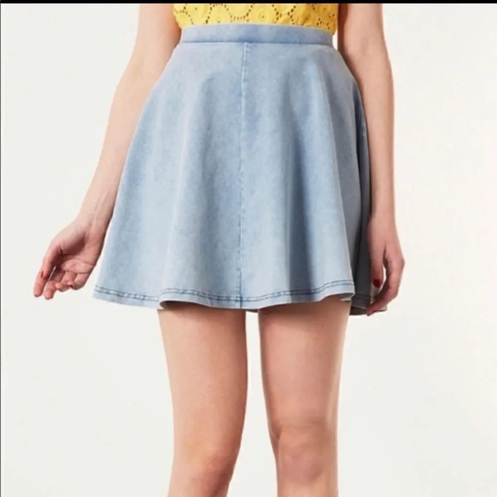 2/$20 TopShop Petite Acid Wash Denim Jean Skater Mini Skirt